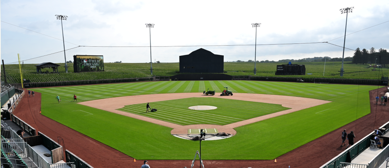 MLB at Field of Dreams cornfield baseball stadium